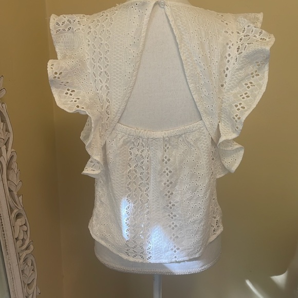 Sanctuary Flutter Sleeve Eyelet Top - Picture 3 of 5